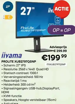 CompuDeals Iiyama ProLite XUB279705NP aanbieding