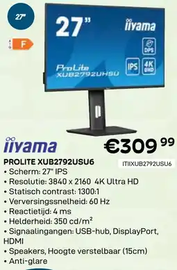 CompuDeals Iiyama prolite xub2792usu6 aanbieding