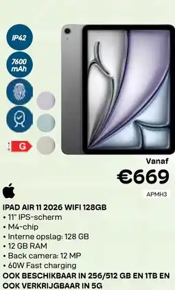 CompuDeals Ipad air 11 2026 wifi 128gb aanbieding