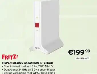 CompuDeals Fritz! !repeater 3000 ax edition internati aanbieding