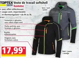 Norma Toptex pro veste de travail softshell homme aanbieding