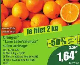 Norma Oranges "Lane Late/Valencia" selon arrivage aanbieding