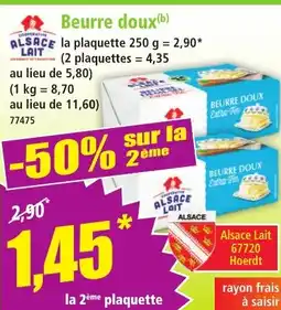 Norma Alsace Lait Beurre doux aanbieding