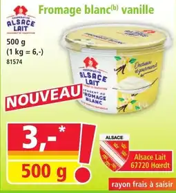 Norma Alsace lait Fromage blanc vanille aanbieding