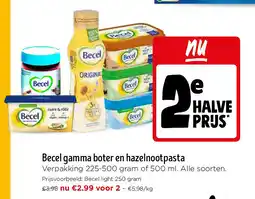 Jumbo Becel gamma boter en hazelnootpasta aanbieding