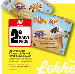 Jumbo IJsboerke cornet d'amour brésilienne & cornet d'amour mokka aanbieding