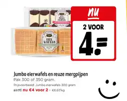 Jumbo Jumbo eierwafels en reuze mergpijpen aanbieding