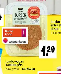 Jumbo Jumbo vegan hamburgers aanbieding
