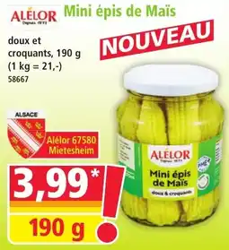 Norma Alelor mini épis de maïs aanbieding