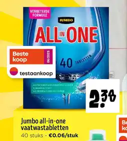 Jumbo Jumbo all-in-one vaatwastabletten aanbieding