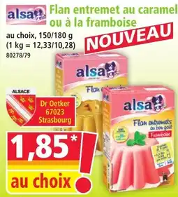 Norma Alsa Flan entremet au caramel ou à la framboise aanbieding