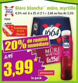 Norma Bière blanche mûre, myrtille aanbieding