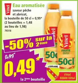 Norma Vittel Eau aromatisée saveur pêche et abricot, aanbieding