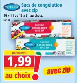 Norma multiTEC Sacs de congélation avec zip aanbieding