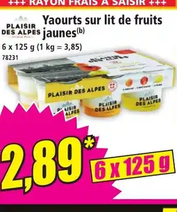 Norma Plaisir des alpes Yaourts sur lit de fruits jaunes(b) aanbieding