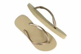 Berca Shoes Havaianas Badslipper Meisjes Sand Grey Slim Kids - Goud aanbieding
