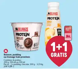 Delhaize Boisson, pudding ou fromage frais protéinés aanbieding