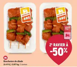 Delhaize Brochettes de dinde aanbieding