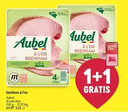 Delhaize Jambon à l'os Aubel aanbieding