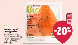 Delhaize Saumon fumé norvégien bio aanbieding