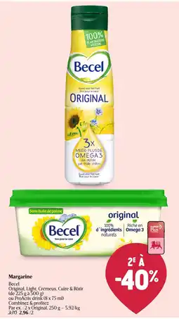 Delhaize Margarine Becel aanbieding