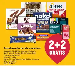 Delhaize Barre de céréales, de noix ou protéinée aanbieding