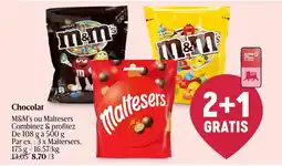Delhaize Chocolat M&M's ou Maltesers aanbieding