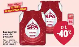 Delhaize Spa Intense Eau minérale naturelle pétillante Spa aanbieding