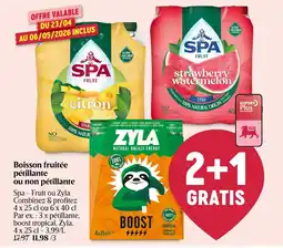 Delhaize Spa Boisson fruitée pétillante ou non pétillante aanbieding