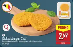ALDI Kipkaasburger, 2 st aanbieding