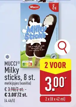 ALDI Mucci Milky sticks aanbieding