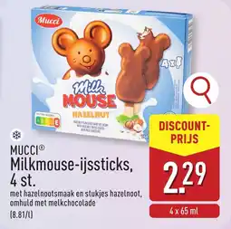 ALDI Mucci Milkmouse-ijssticks aanbieding