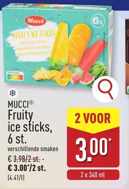 ALDI Mucci Fruity ice sticks aanbieding
