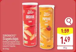 ALDI Sunsnacks stapelchips aanbieding