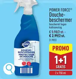 ALDI Power force douche beschermer aanbieding