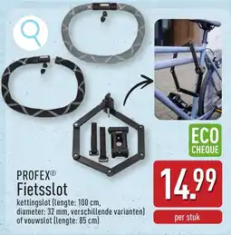 ALDI Profex fietsslot aanbieding
