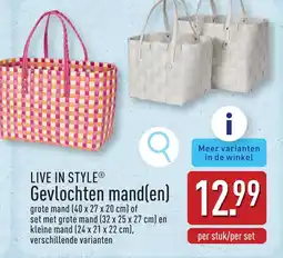 ALDI Live in style gevlochten mand(en) aanbieding