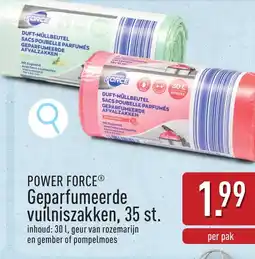 ALDI Power force geparfumeerde vuilniszakken aanbieding