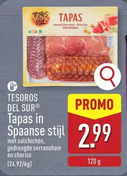 ALDI Tesoros del sur tapas in spaanse stijl aanbieding