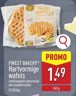 ALDI Finest bakery hartvormige wafels aanbieding