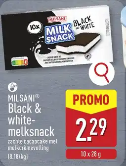 ALDI Milsani black & whit melksnack aanbieding