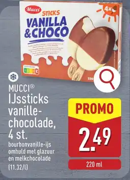 ALDI Mucci ijssticks vanille chocolade aanbieding