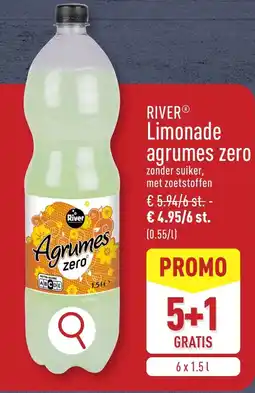 ALDI River limonade agrumes zero aanbieding
