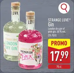 ALDI Strange luve gin aanbieding
