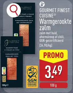 ALDI Gourmet finest cuisine warmgerookte zalm aanbieding