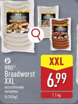 ALDI BBQ Braadworst XXL aanbieding