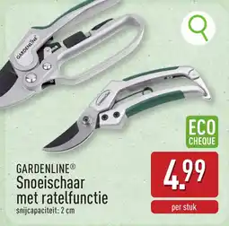 ALDI Gardenline snoeischaar met ratelfunctie aanbieding