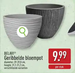 ALDI Belavi geribbelde bloempot aanbieding