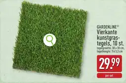 ALDI Gardenline vierkante kunstgras tegels aanbieding