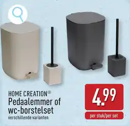 ALDI Home creation pedaalemmer of WC-borstelset aanbieding